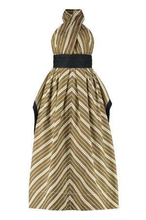 Striped cotton lmaxi dress-0